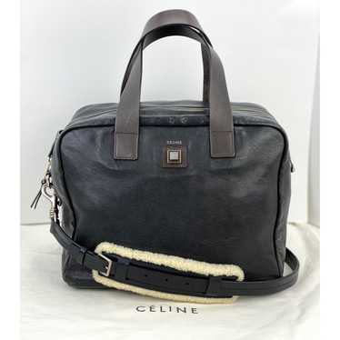Celine Celine Black Leather Handle Bag Vintage Br… - image 1