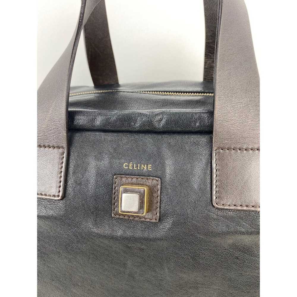 Celine Celine Black Leather Handle Bag Vintage Br… - image 2