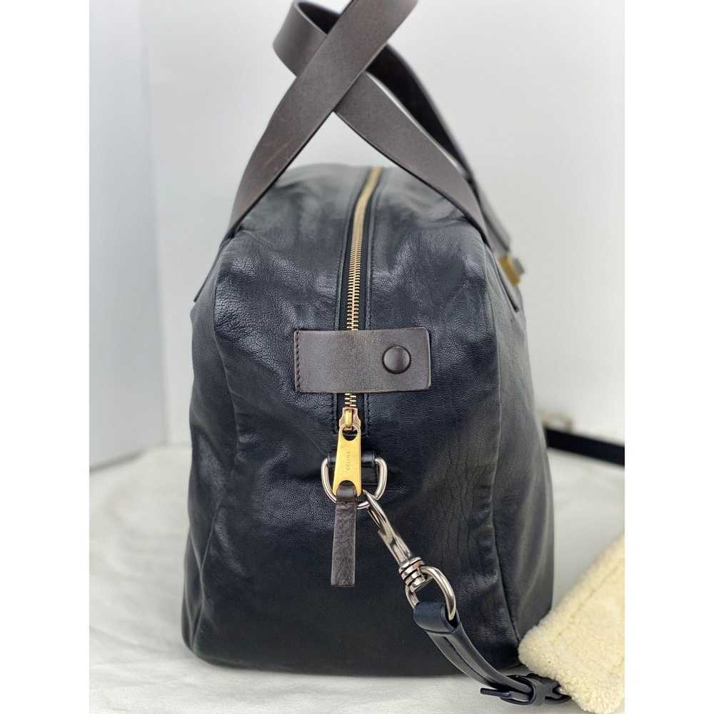 Celine Celine Black Leather Handle Bag Vintage Br… - image 4