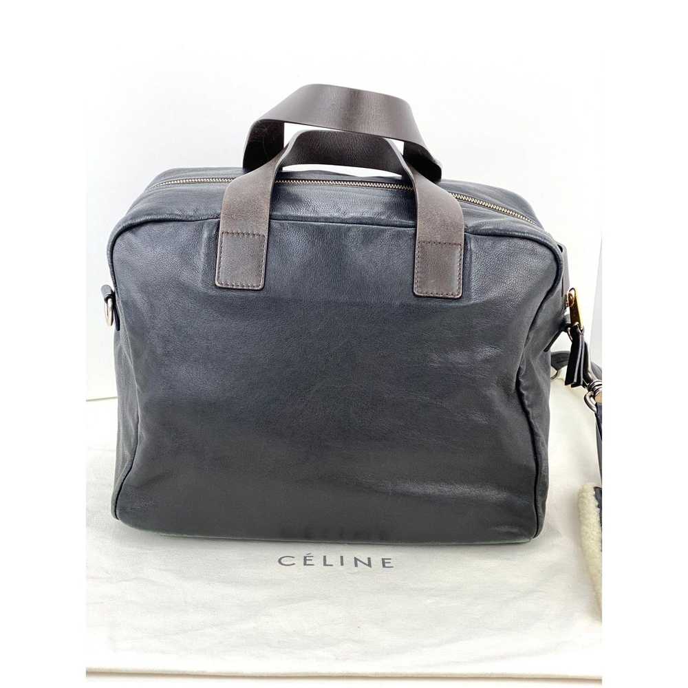 Celine Celine Black Leather Handle Bag Vintage Br… - image 5