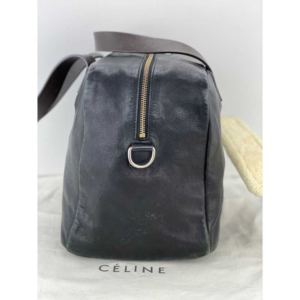Celine Celine Black Leather Handle Bag Vintage Br… - image 6