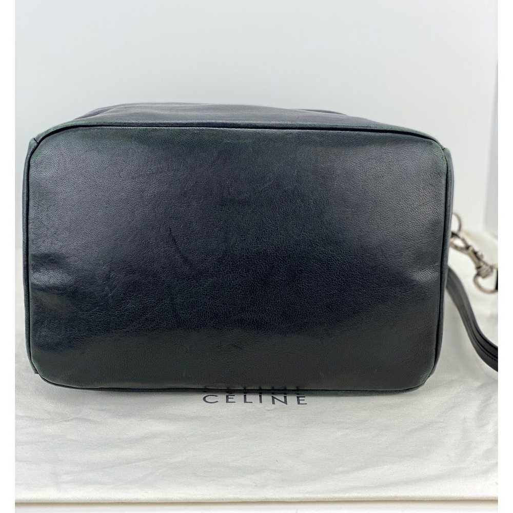 Celine Celine Black Leather Handle Bag Vintage Br… - image 7