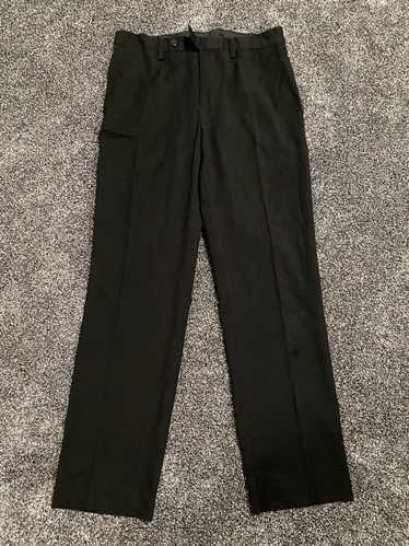 Louis Raphael Mens 34x30 Black Tailored Flat Front Skinny Fit Dress Pants