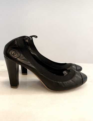 Chanel Chanel Black Leather Heel FW 2007 Y2K
