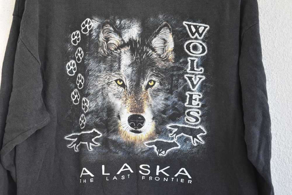 Animal Tee × Vintage Vintage Alaska Wolf Animal B… - image 2