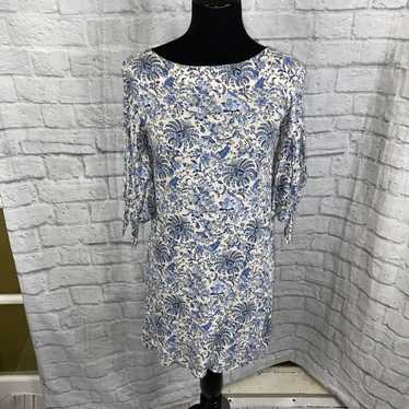 H&M H&M Paisley and flower print dress blue and wh