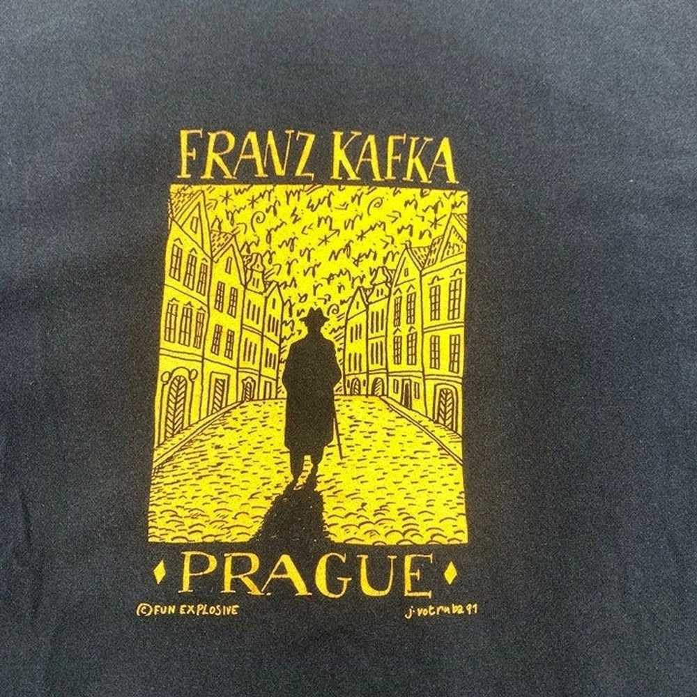 Art 90s Franz Kafka Prague Art T-shirt Size M - image 3