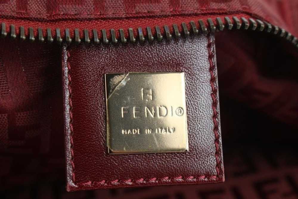 Fendi Fendi Burgundy Monogram FF Zucca Roll Tote … - image 5