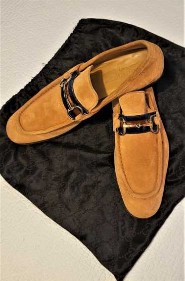Gucci Vintage Gucci Mens Iconic Honey Suede Horseb