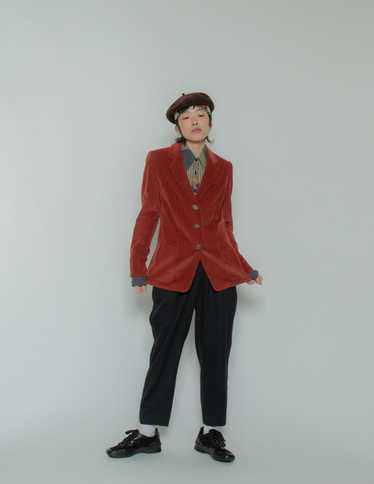 Bill Blass vintage brick red corduroy blazer