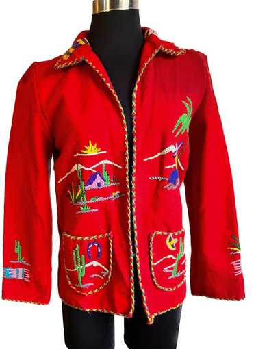 40s / 50s Mexican Hand Embroidered Jacket - image 1