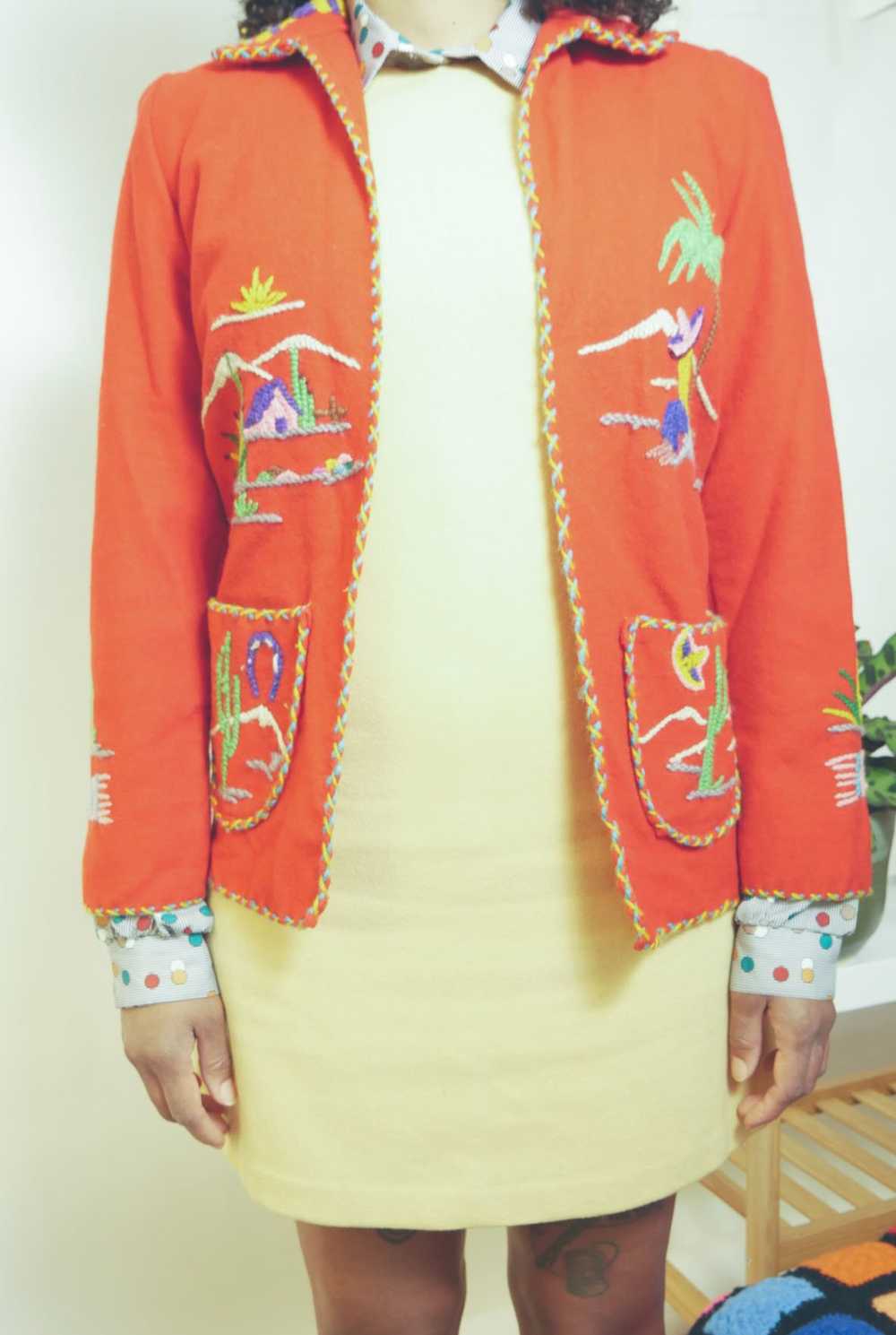 40s / 50s Mexican Hand Embroidered Jacket - image 4