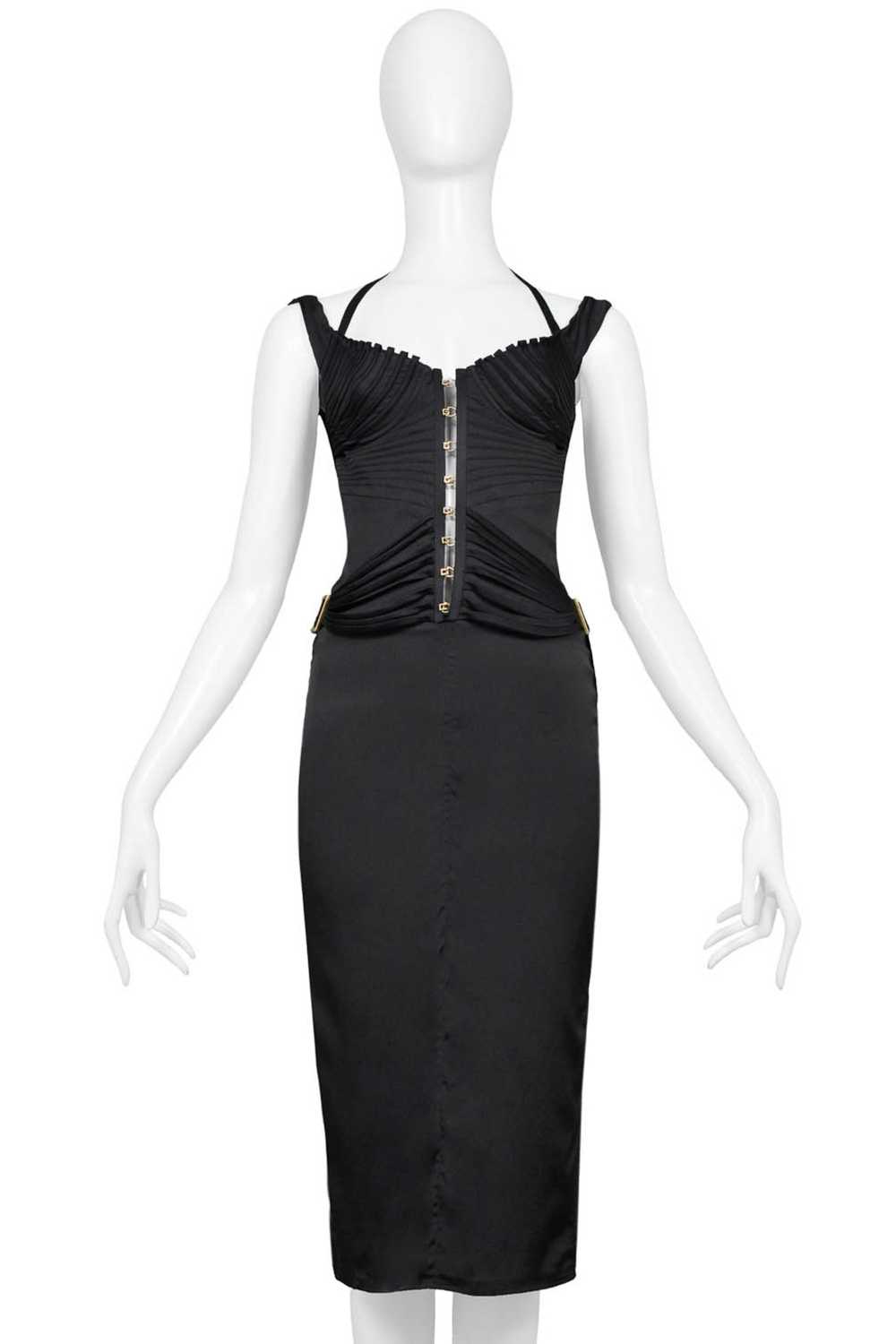 GUCCI BY TOM FORD BLACK CORSET COCKTAIL DRESS 2003 - image 1