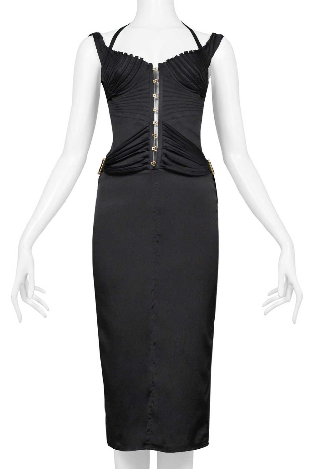 GUCCI BY TOM FORD BLACK CORSET COCKTAIL DRESS 2003 - image 5