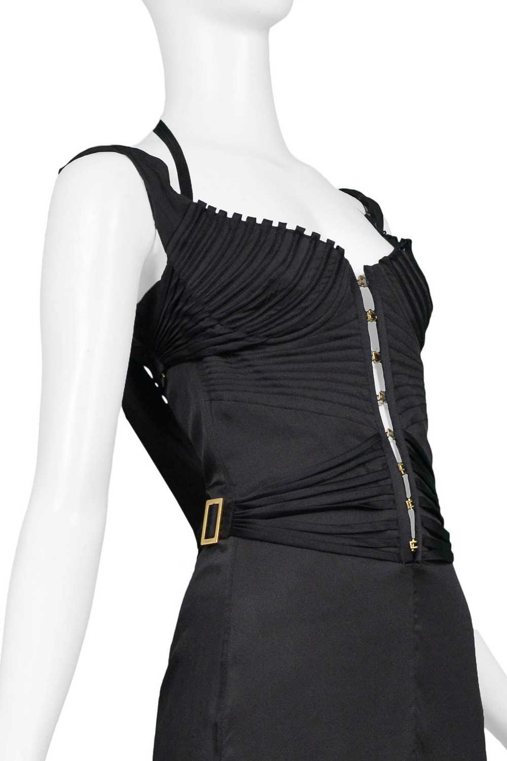 GUCCI BY TOM FORD BLACK CORSET COCKTAIL DRESS 2003 - image 7