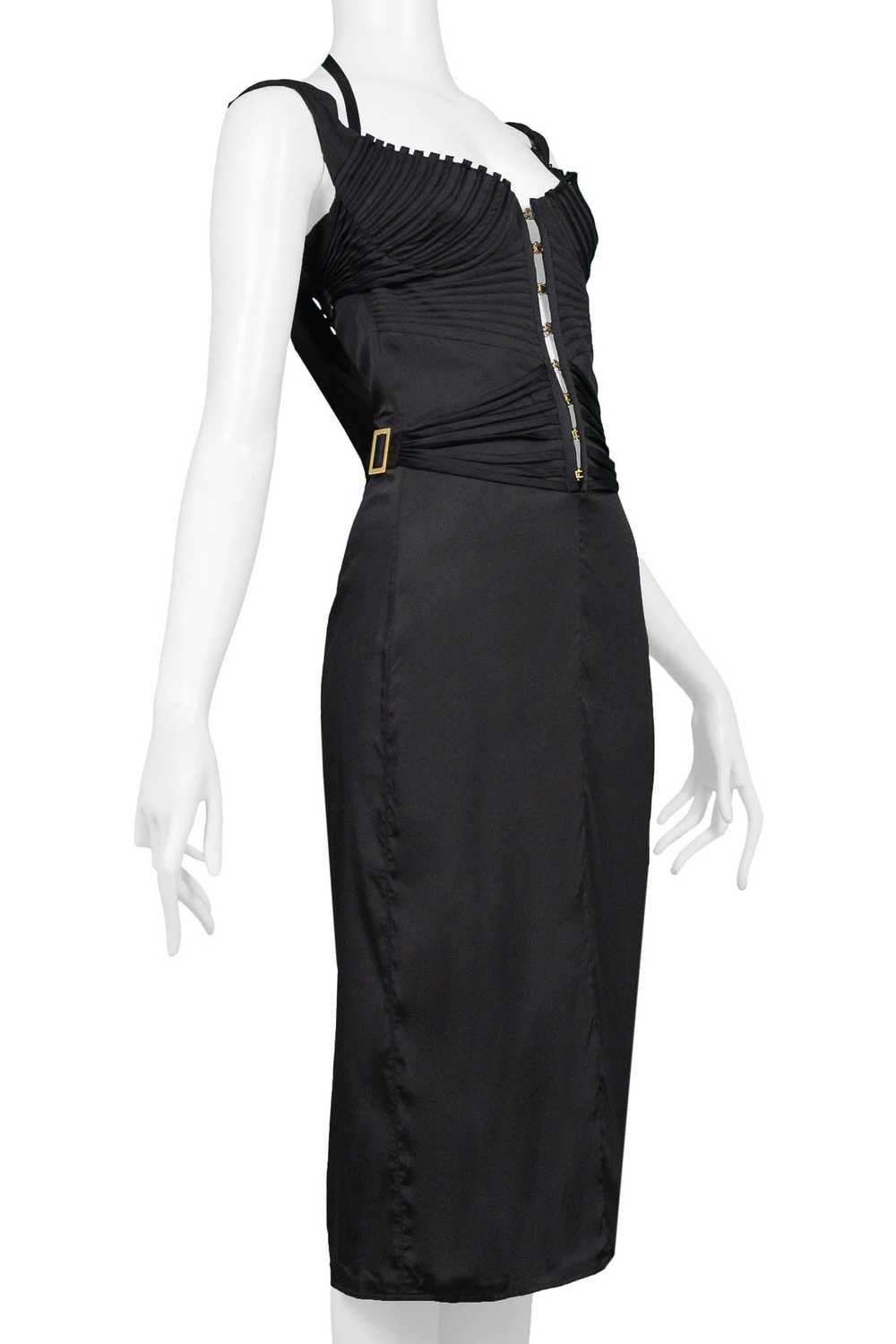 GUCCI BY TOM FORD BLACK CORSET COCKTAIL DRESS 2003 - image 8