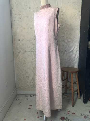 Baby Pink Brocade Gown