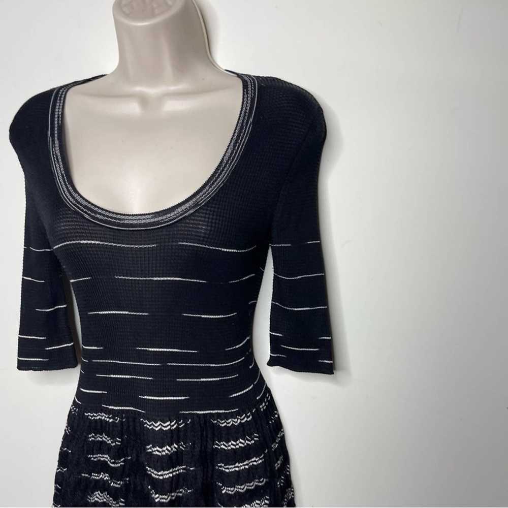 Missoni M MISSONI Black White Knitted Short dress… - image 5