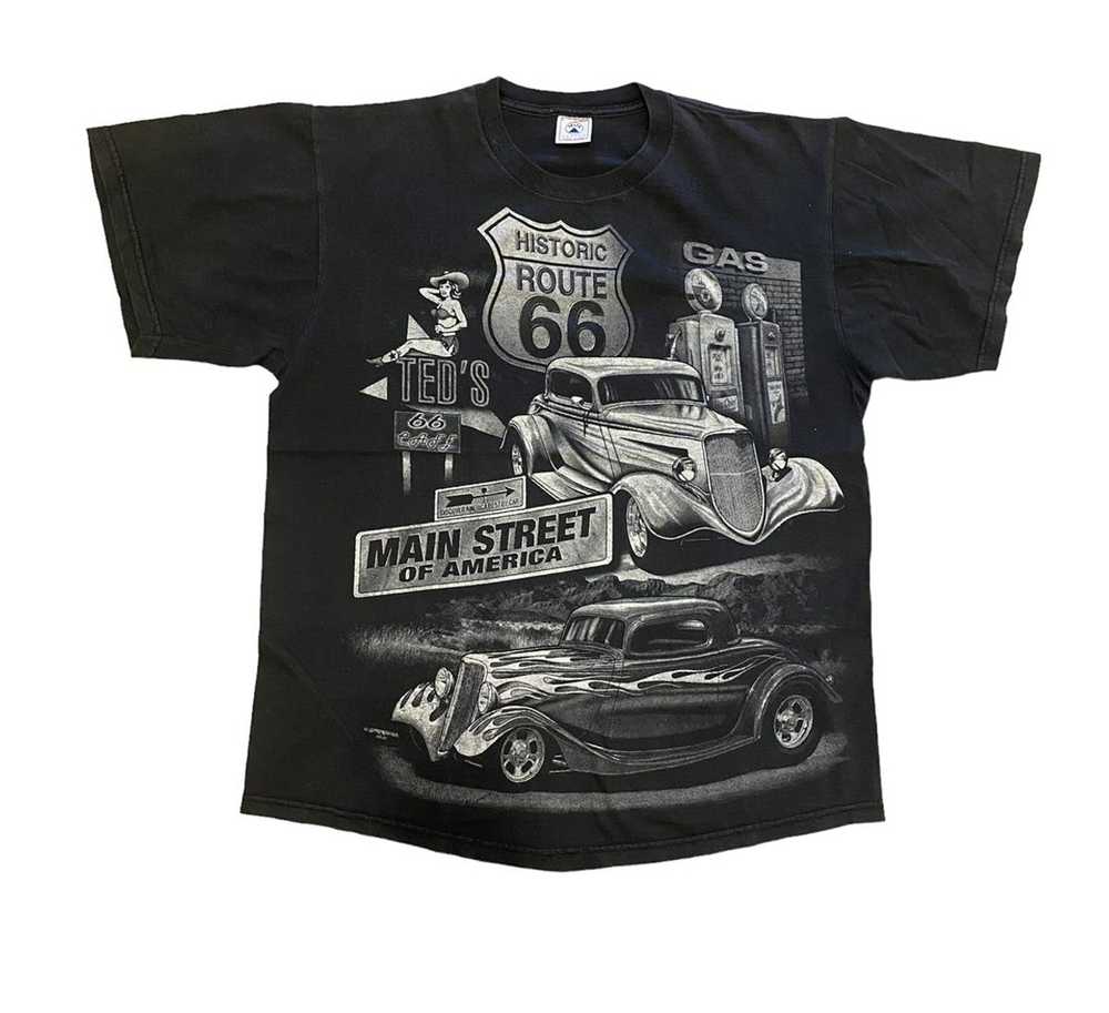 Vintage Vintage Route 66 Hot Rod Tee - image 1