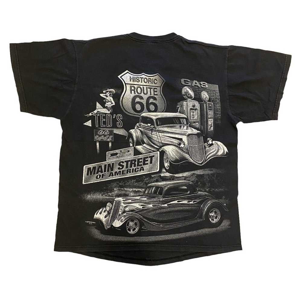 Vintage Vintage Route 66 Hot Rod Tee - image 2