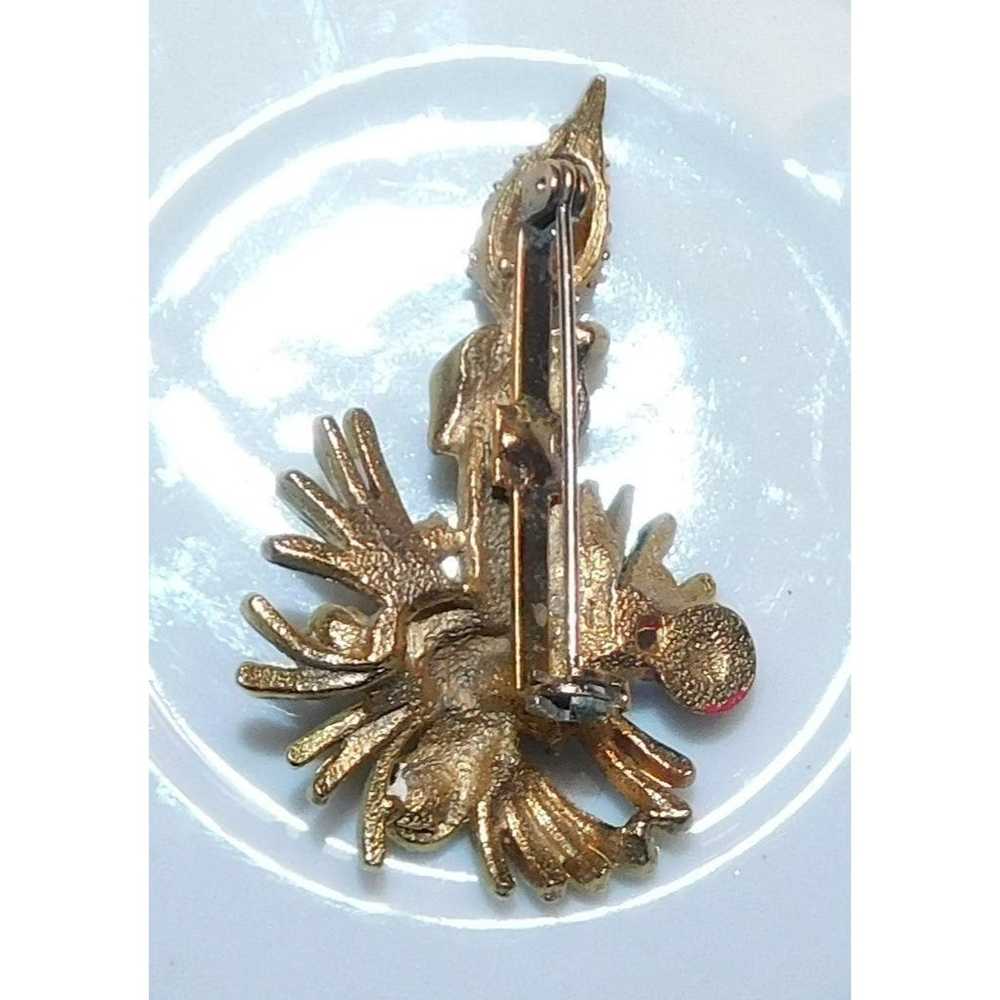 Other Rare Vintage Christmas Candle Brooch - image 3