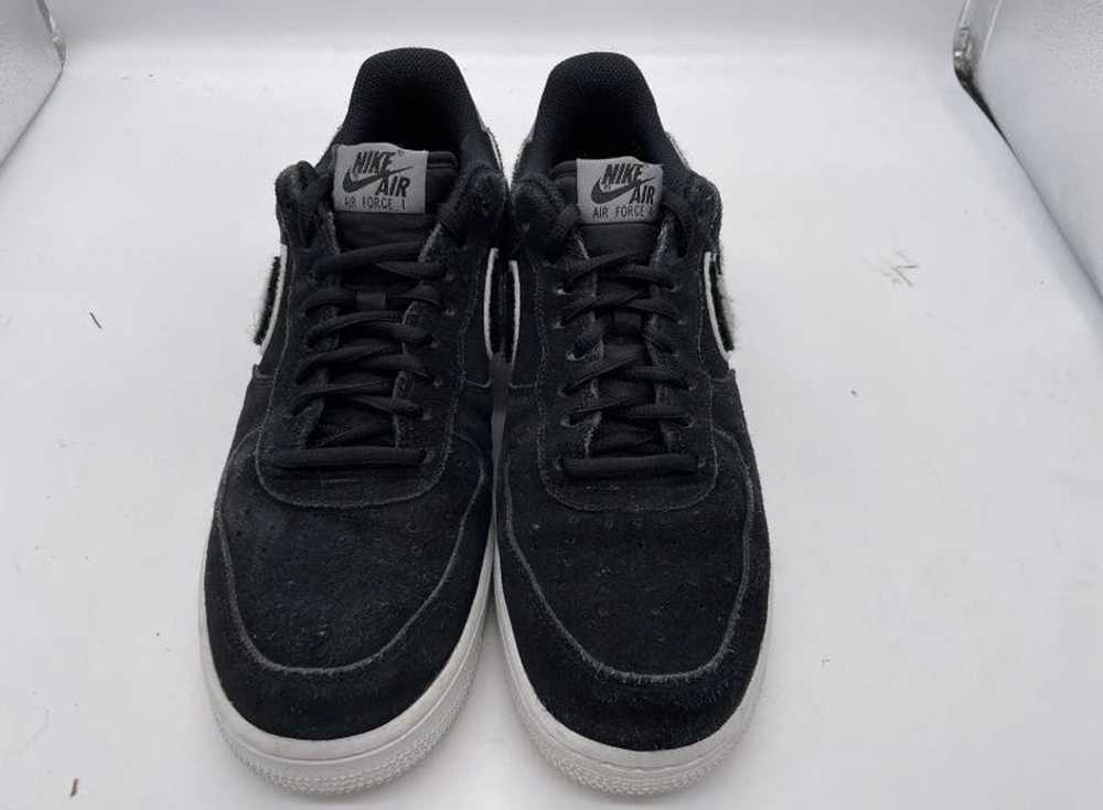 Nike Nike Air Force 1s black chinelle swoosj gray… - image 6