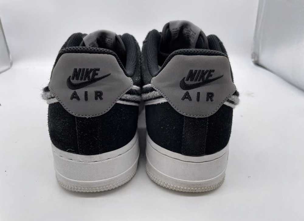 Nike Nike Air Force 1s black chinelle swoosj gray… - image 7