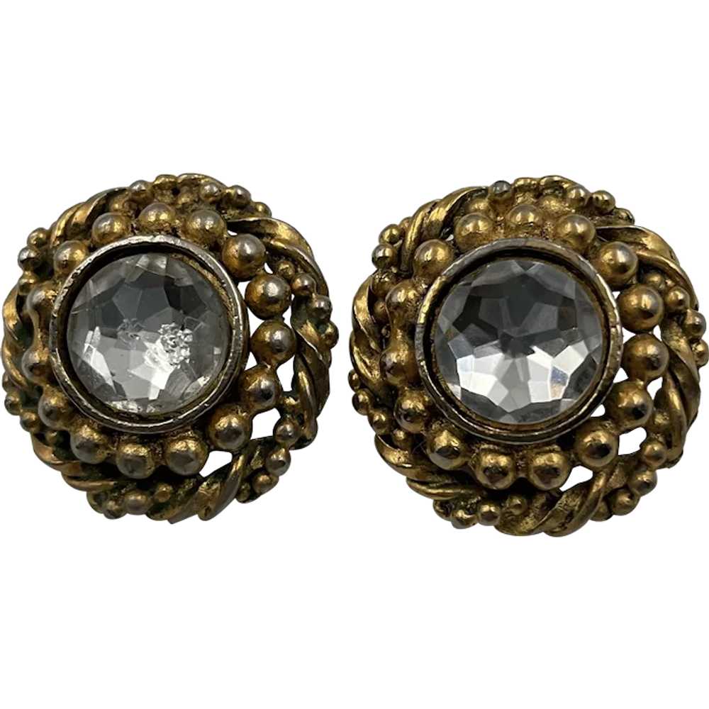 Authentic Chanel Vintage Clip On Earrings - image 1