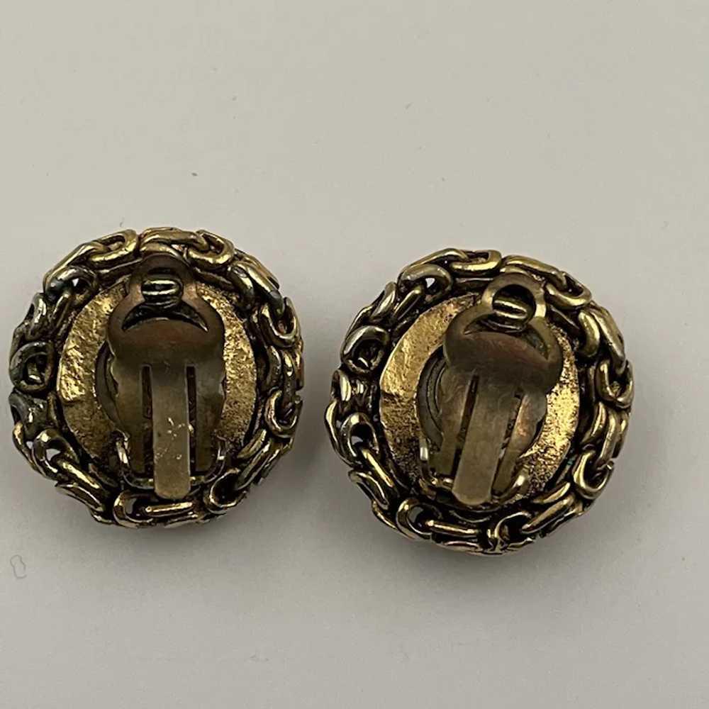 Authentic Chanel Vintage Classic  Clip On Earrings - image 7