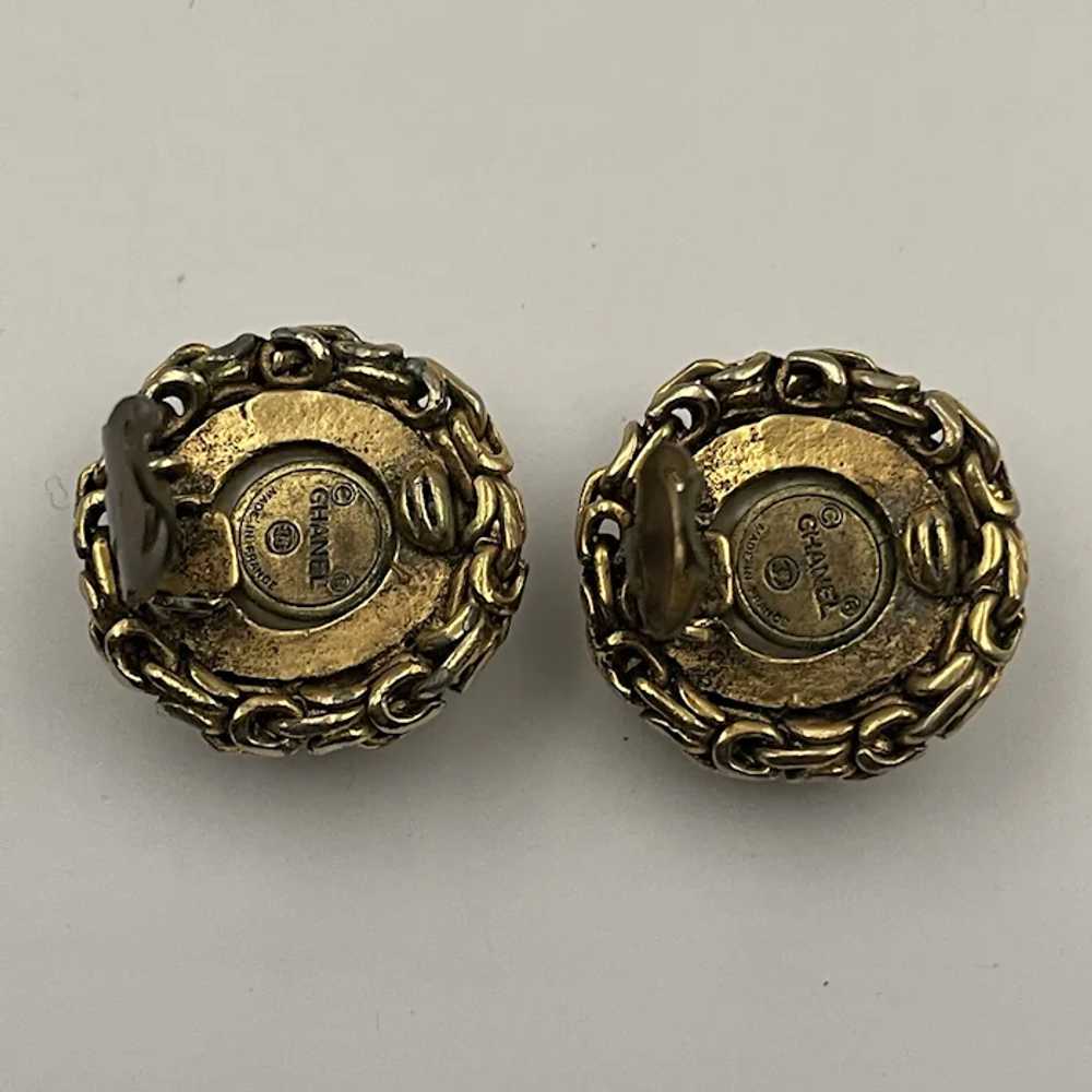 Authentic Chanel Vintage Classic  Clip On Earrings - image 8