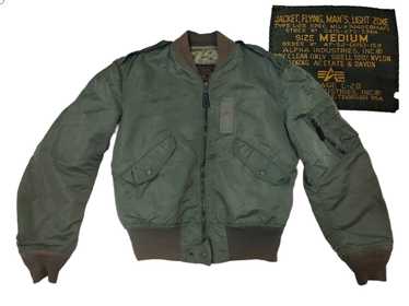 Vintage Alpha Industry Bomber Jacket Rare Color Design - Gem