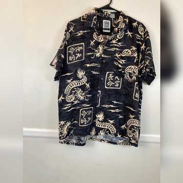 Ocean Current Ocean Current Dragon Button up