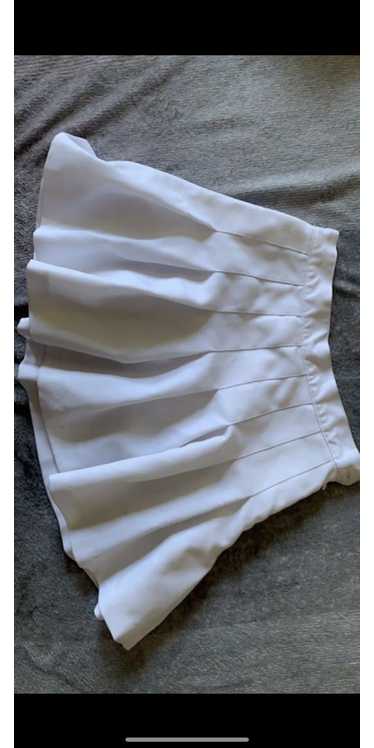 American Apparel Pleated White Tennis Mini Skirt
