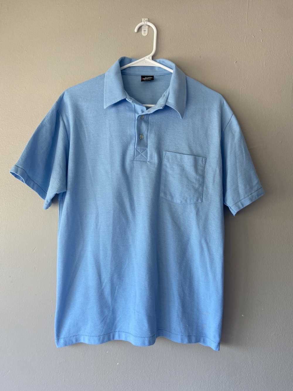 Vintage Vintage baby blue polo shirt - image 1