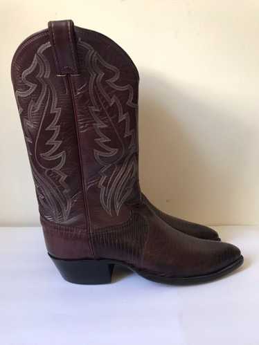 Justin Cowboy Boots Lizard Skin Mens Western 10D v