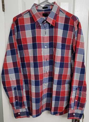 J.Crew Red/blue button down shirt slim fit