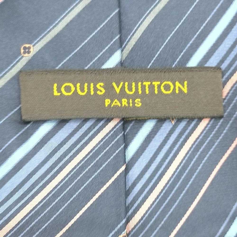 Louis Vuitton Louis Vuitton Navy Blue Silk Stripe… - image 12