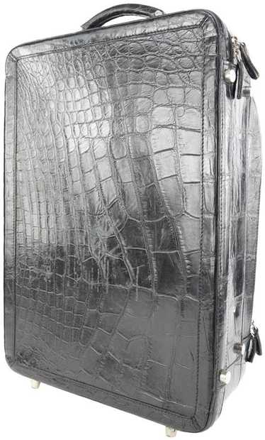 Vintage [Crocodile?] Leather Monte Carlo Suitcase Bag