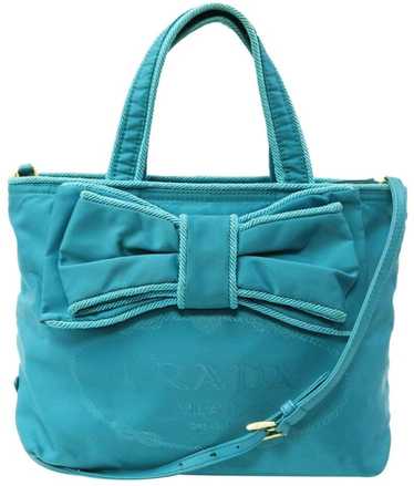 Prada Prada Nylon Tessuto Bow Logo ConvertibleTote