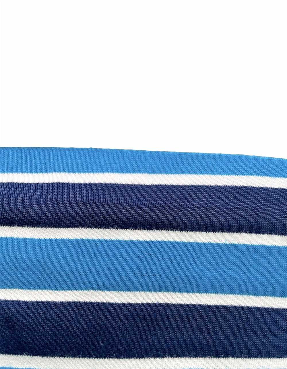 Vintage Vintage 90s Single-Stitched Blue Stripped… - image 3