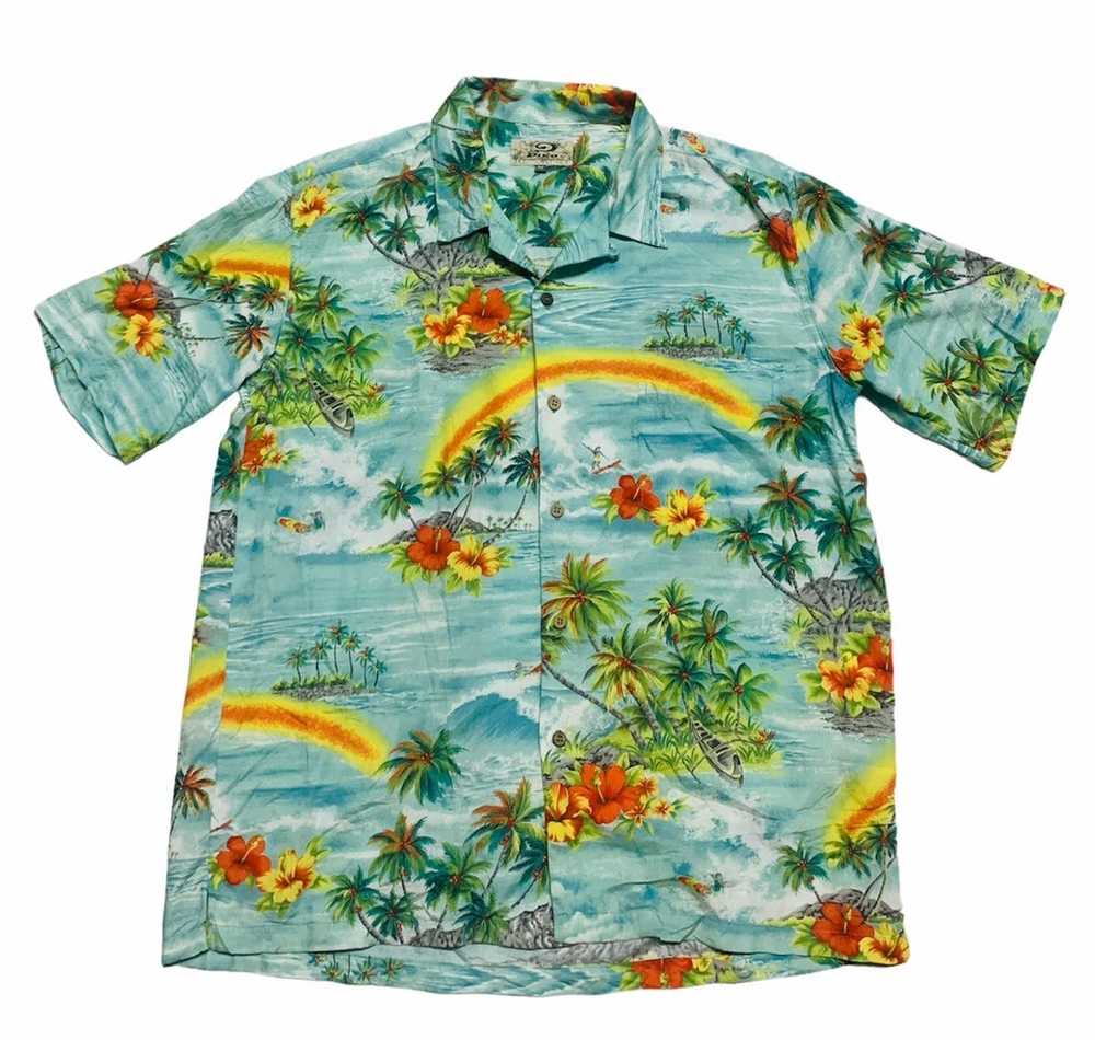 Hawaiian Shirt × Surf Style × Vintage 90s Rayon h… - image 1