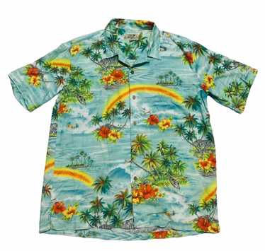 Hawaiian Shirt × Surf Style × Vintage 90s Rayon h… - image 1