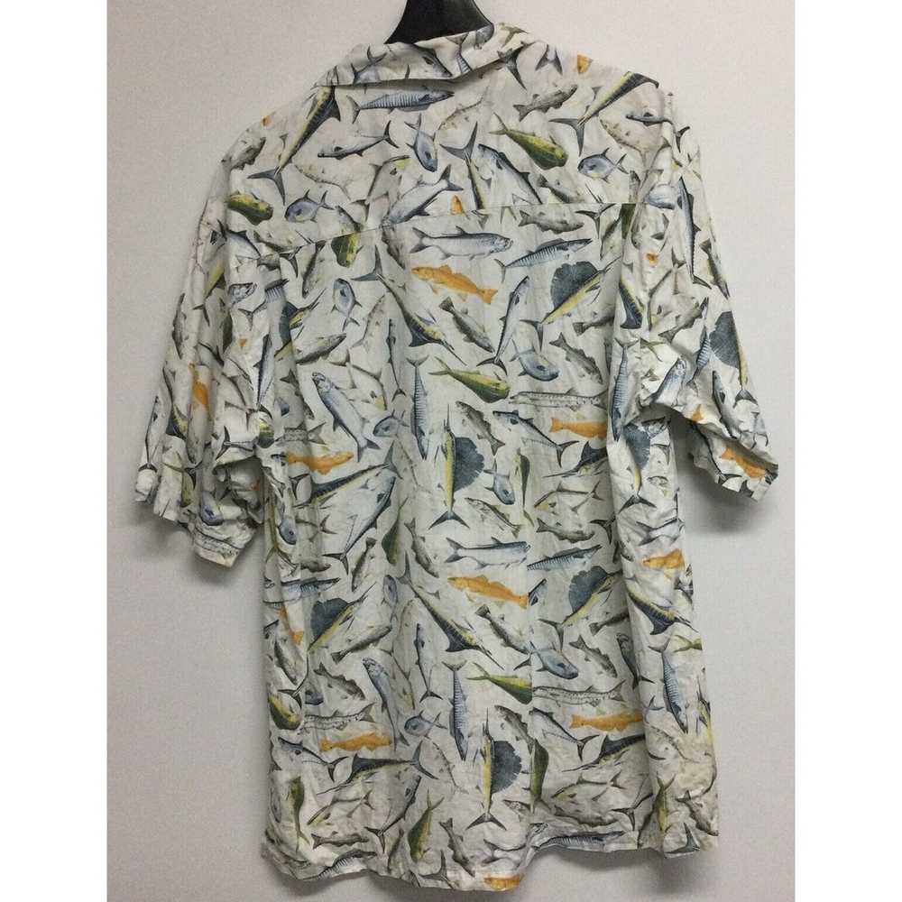 Columbia Columbia Mens Fish Pattern Hawaiian Camp… - image 3