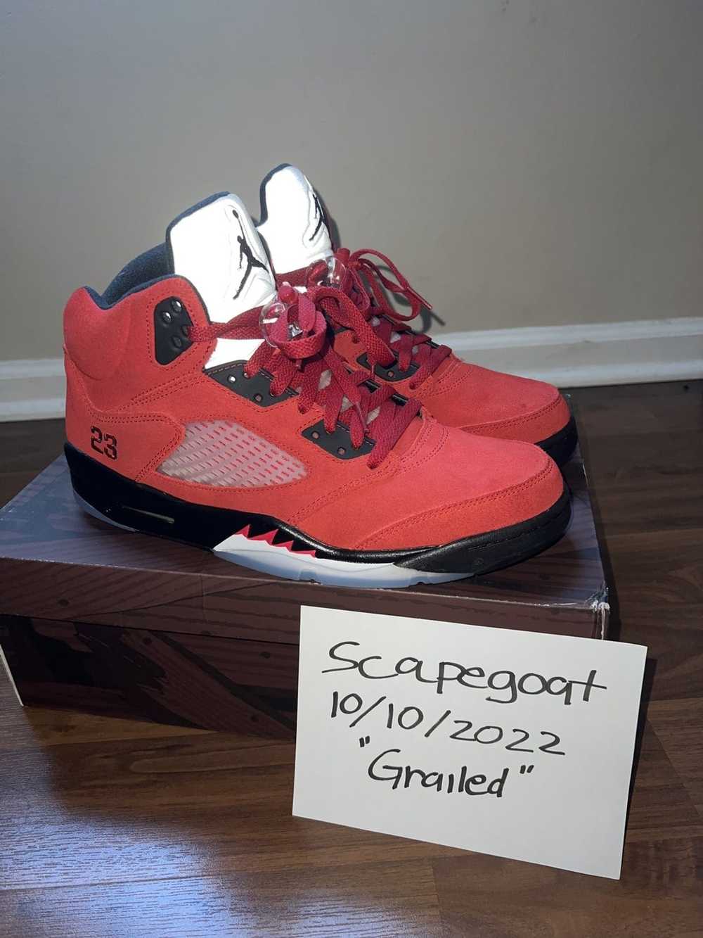 Air Jordan 5 Raging Bull Red 21' Sz 8 (#28928)