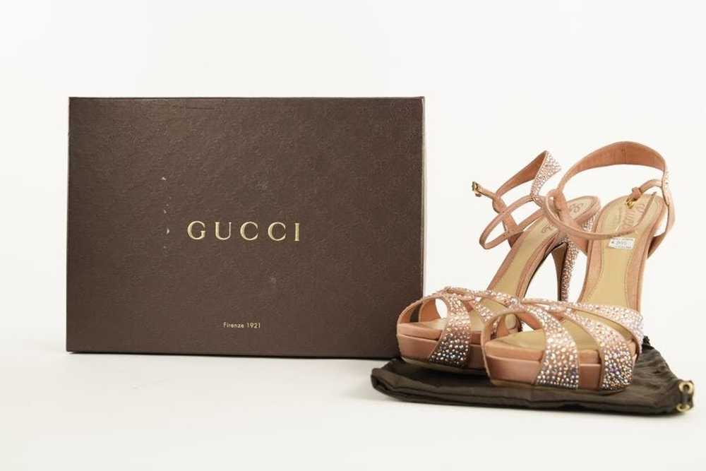 Gucci Gucci Sz 40 296269 Cystal Strappy Heels 477… - image 11