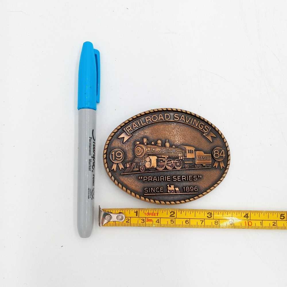 Unkwn 1984 Train Buckle Railroad Savings Prairie … - image 2