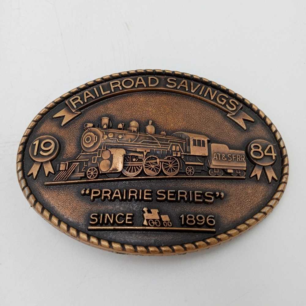 Unkwn 1984 Train Buckle Railroad Savings Prairie … - image 4