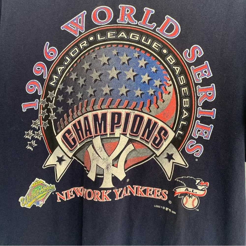 Logo 7 VINTAGE LOGO 7 NEW YORK YANKEES 1996 WORLD… - image 2