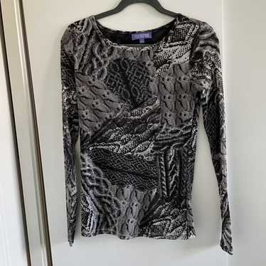 Vivienne Tam Vivienne Tam Sheer Knit print Long s… - image 1