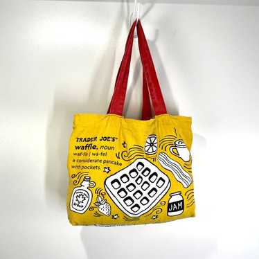 Trader Joe's Reusable Canvas Shopping Bag Pickles Print Grocery Eco Bag  ⚡LIMITED